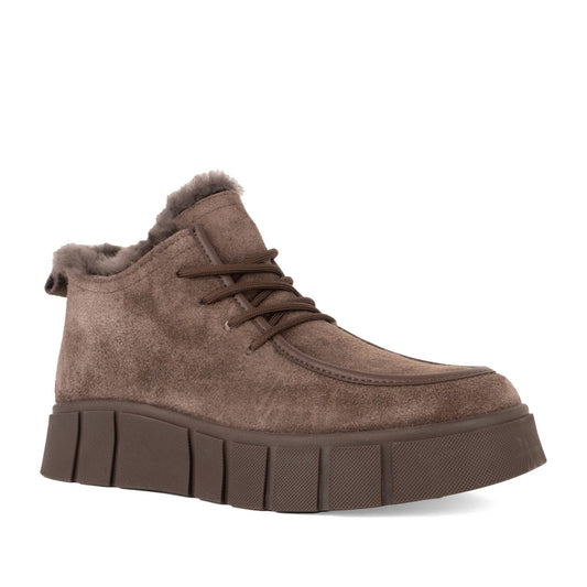Women's Brown Wedge Ankle Boots