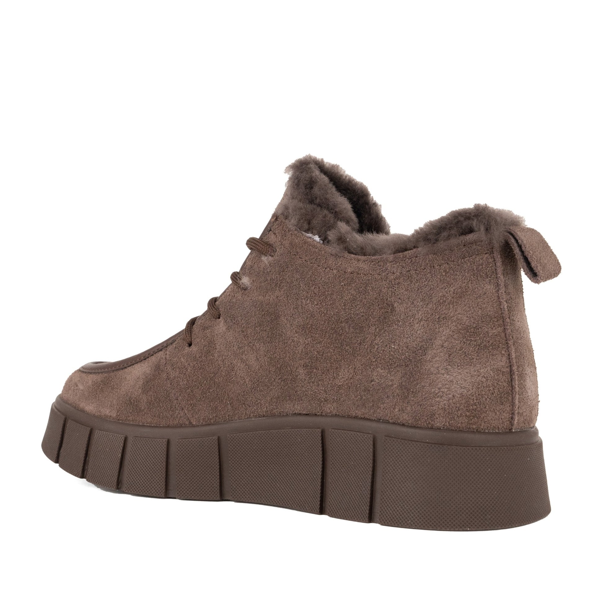 Women's Brown Wedge Ankle Boots