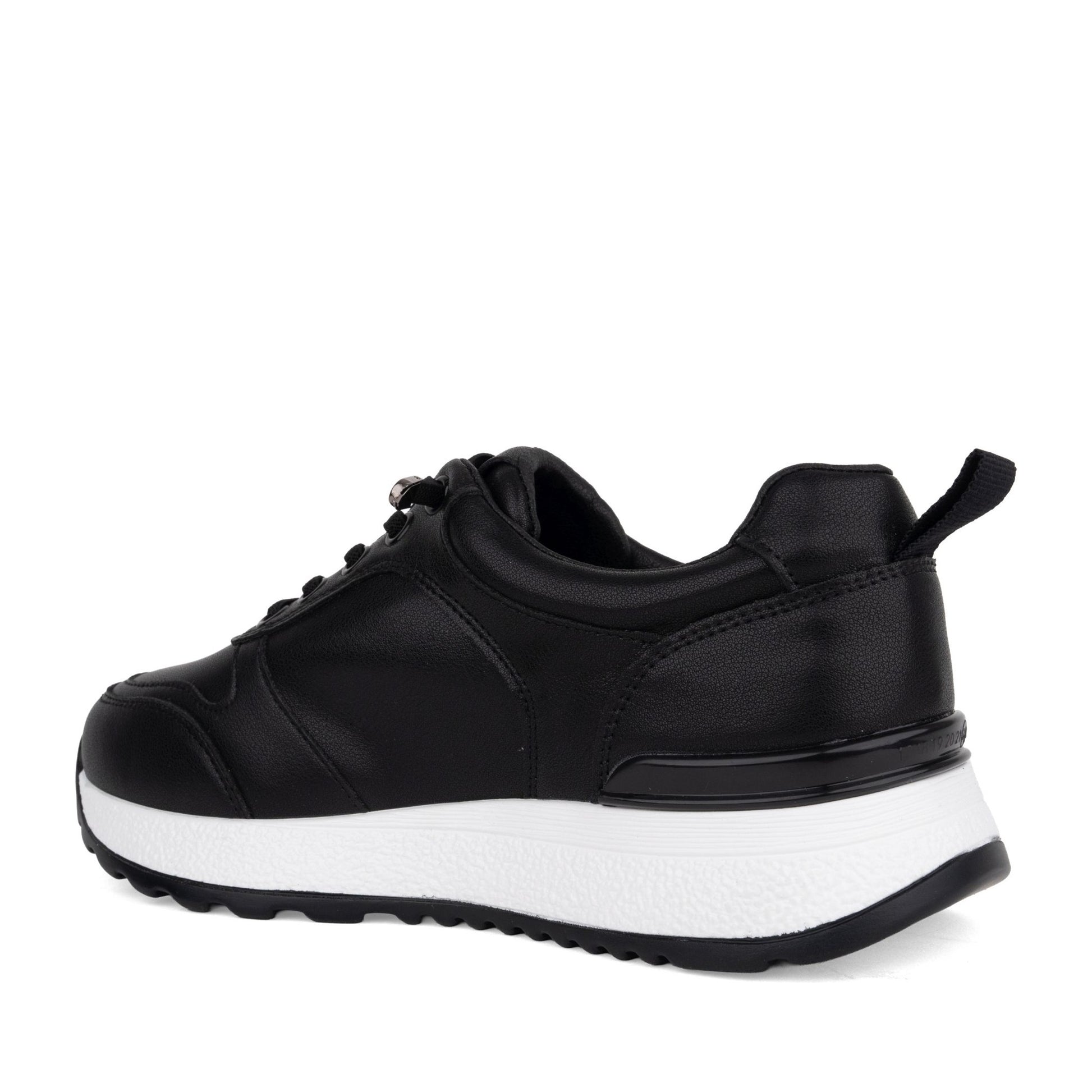 Women's Black Wedge Fashion Sneakers