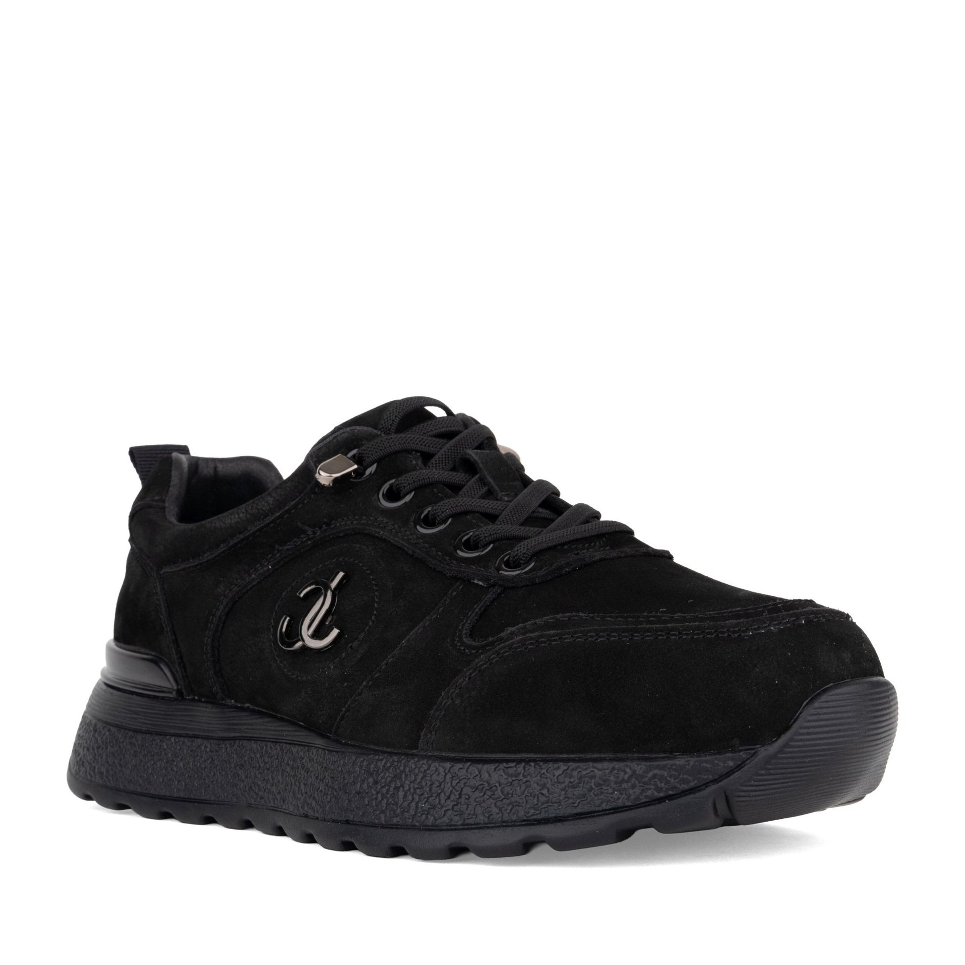 Women's Black Wedge Fashion Sneakers