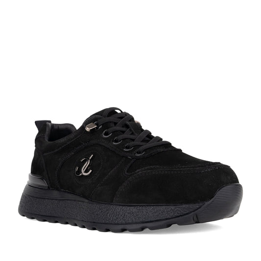 Women's Black Wedge Fashion Sneakers