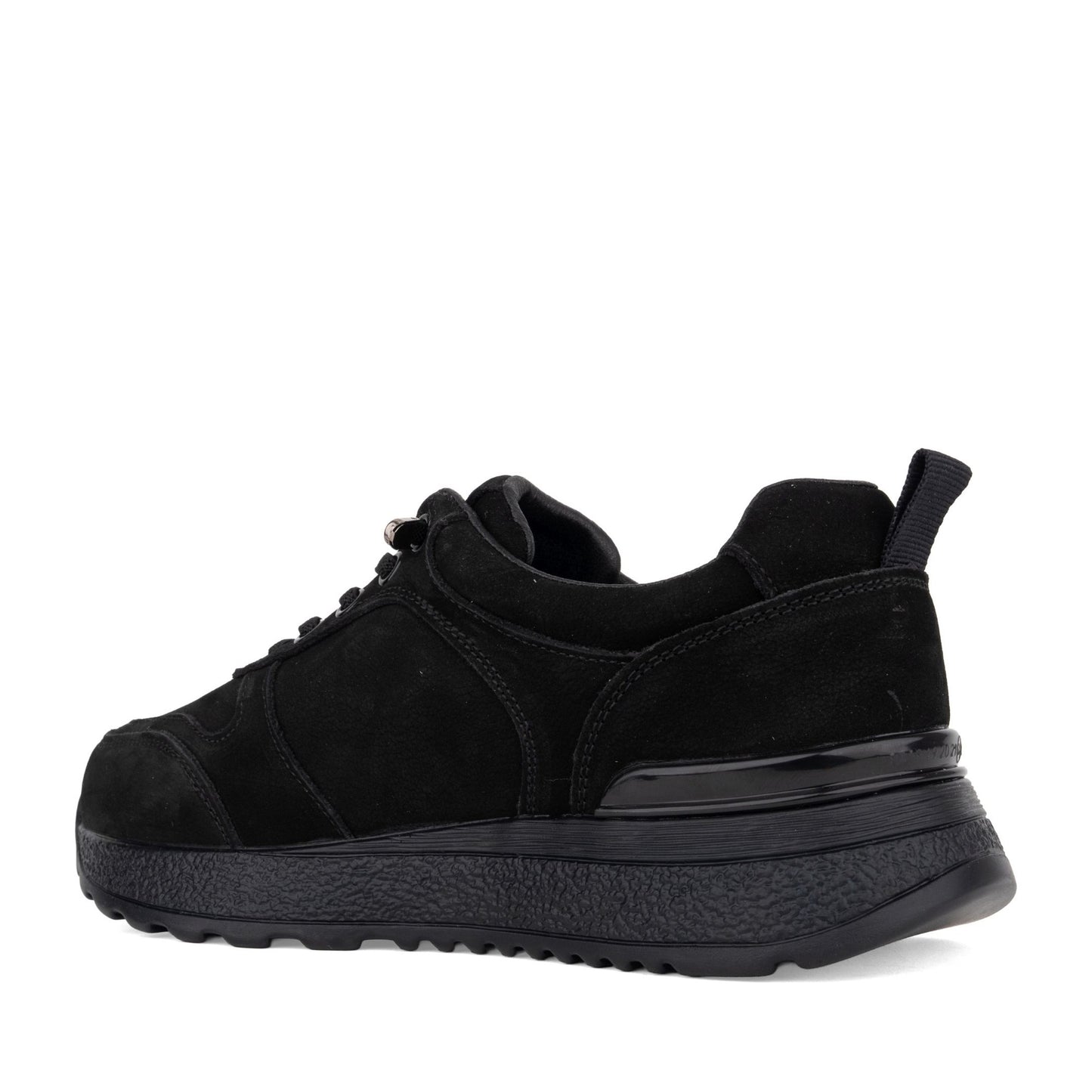 Women's Black Wedge Fashion Sneakers