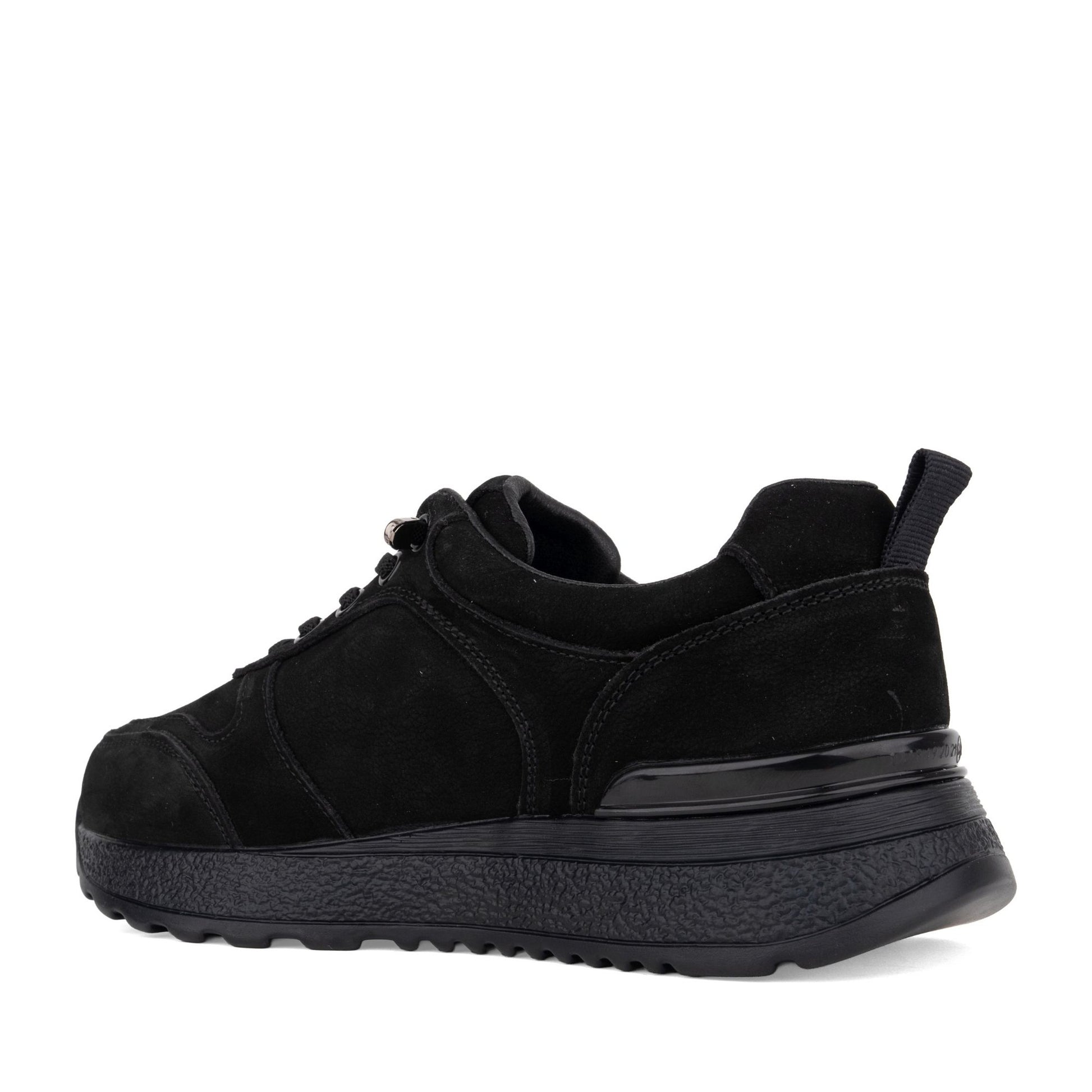 Women's Black Wedge Fashion Sneakers
