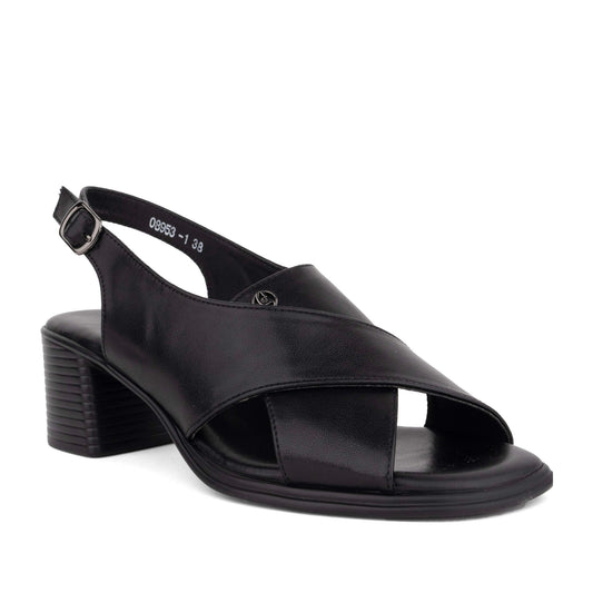 Women's Black Open-Toe Pumps