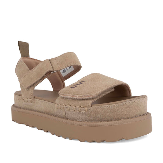 Women's Beige Wedge Open-Toe Sandals