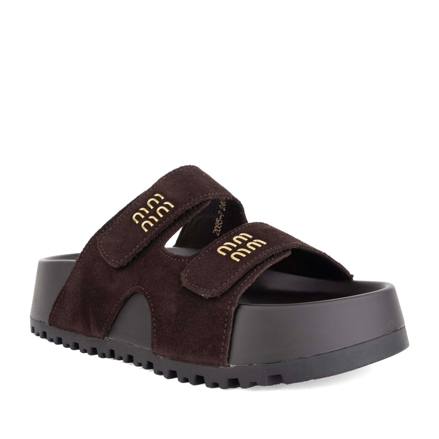 Women's Brown Wedge Open-Toe Slippers