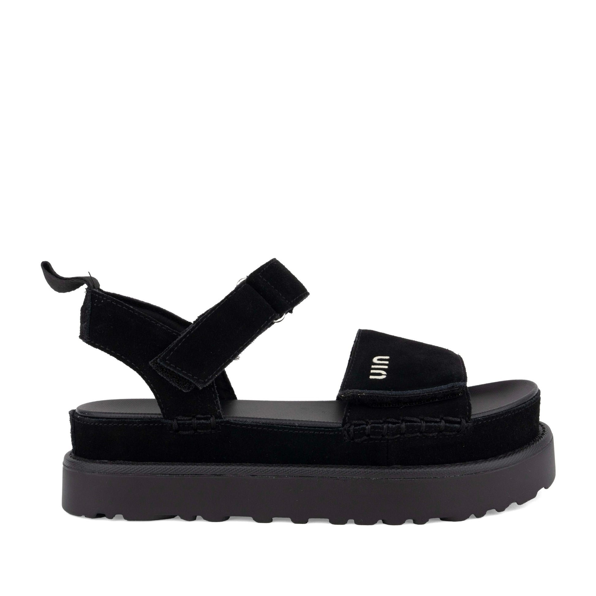 Women's Black Wedge Open-Toe Sandals