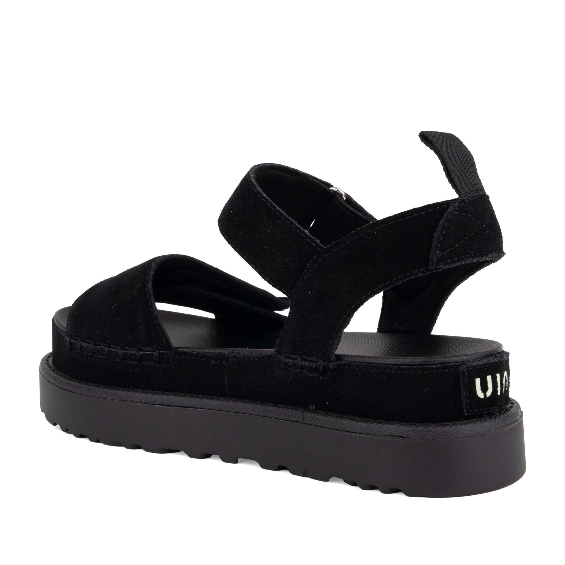 Women's Black Wedge Open-Toe Sandals