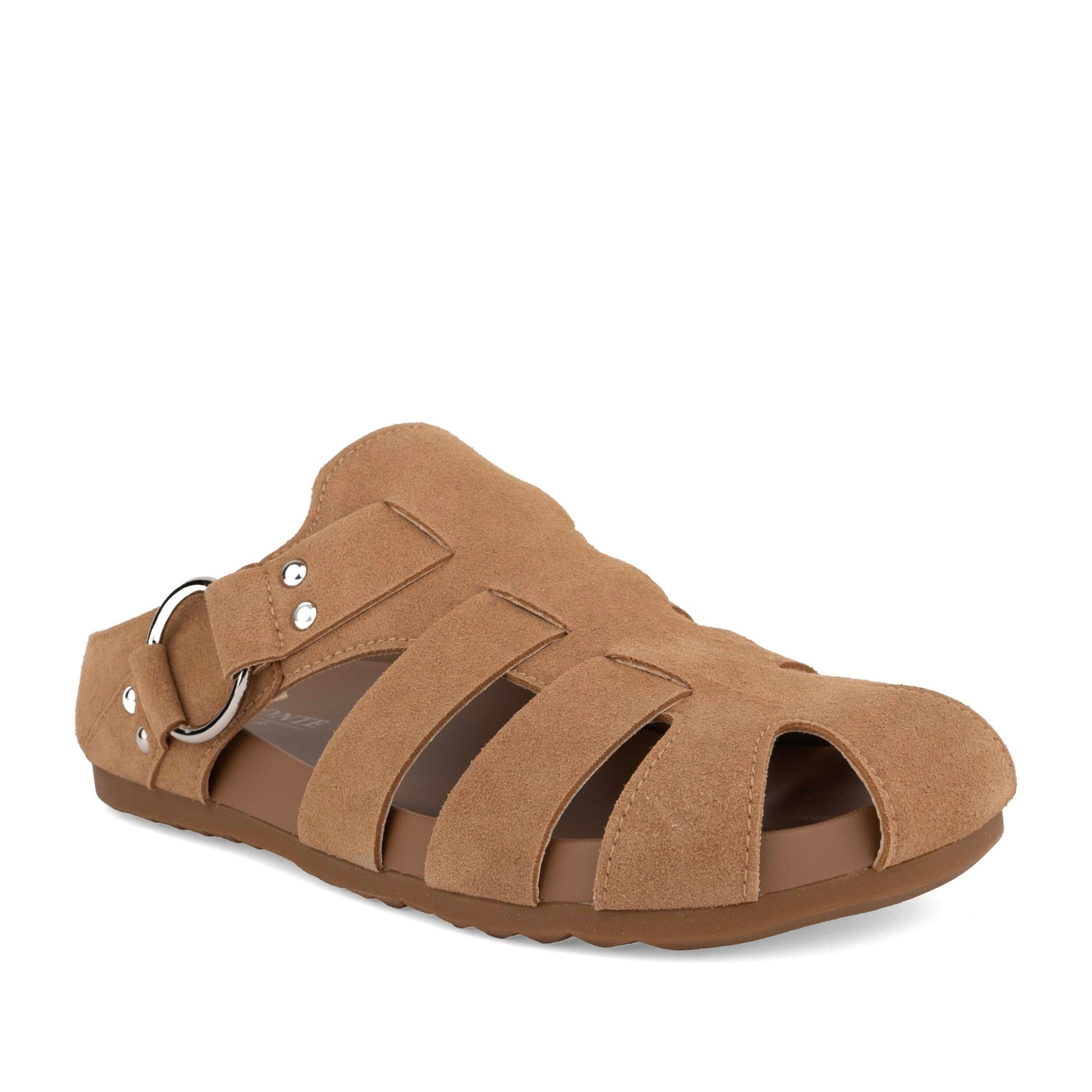 Women's Brown Wedge Open-Toe Slippers