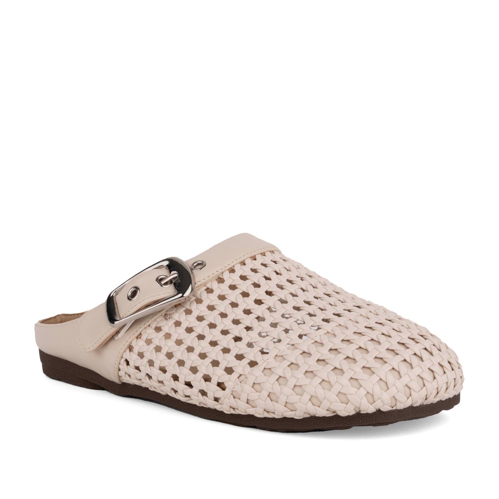Women's Beige Mule Slippers