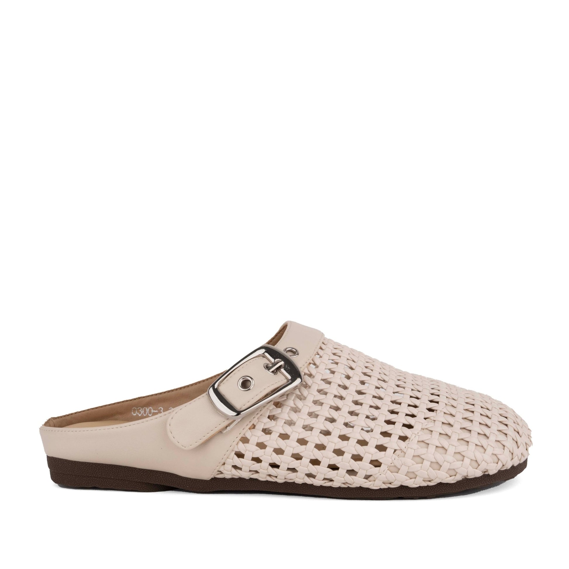 Women's Beige Mule Slippers
