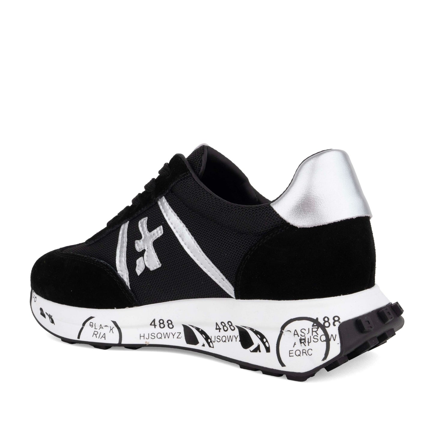 Women's Black Wedge Fashion Sneakers