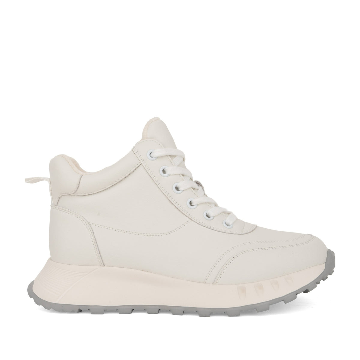white casual closed booties