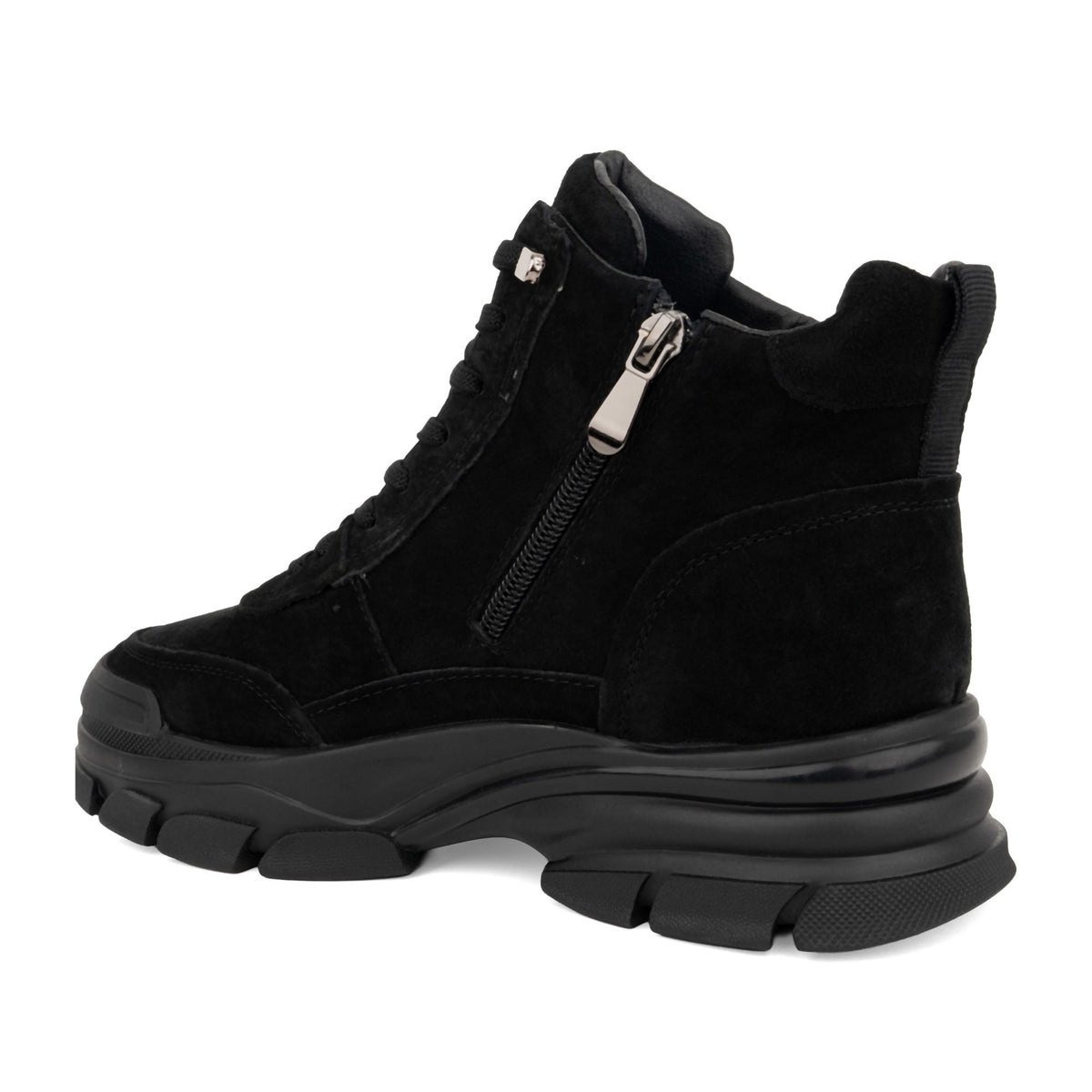 black casual closed booties