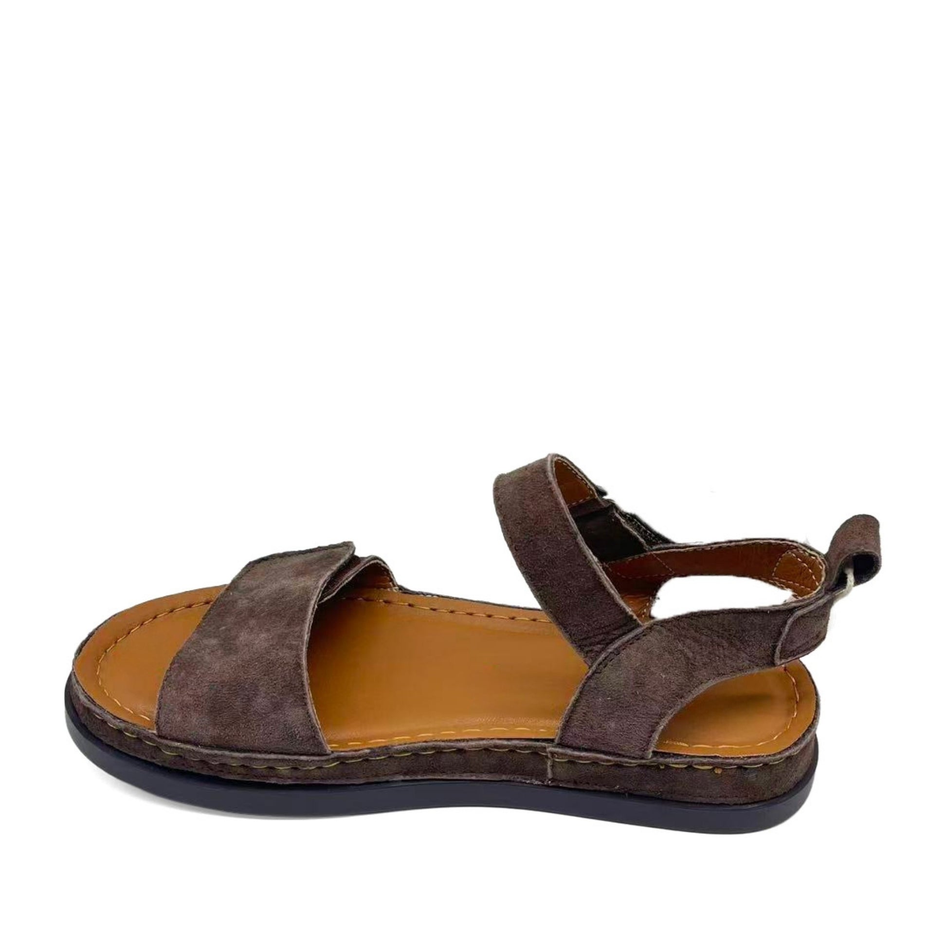 Women's Brown Wedge Open-Toe Sandals
