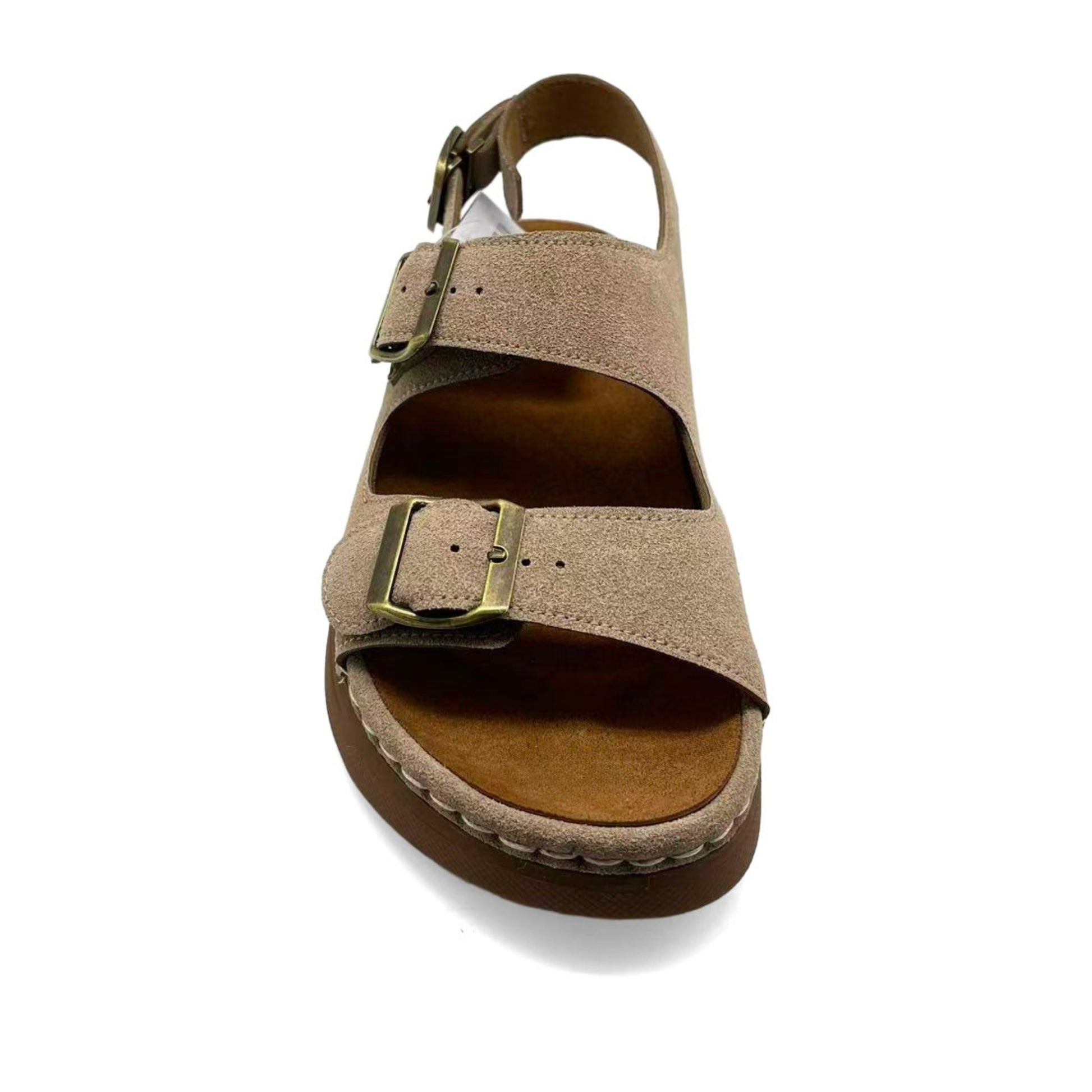 Women's Brown Wedge Open-Toe Sandals