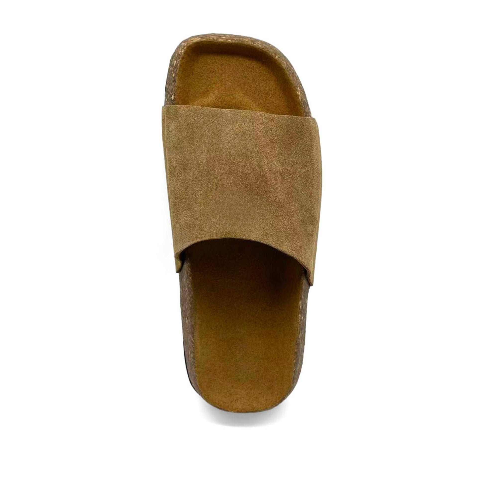 Women's Brown Wedge Open-Toe Slippers