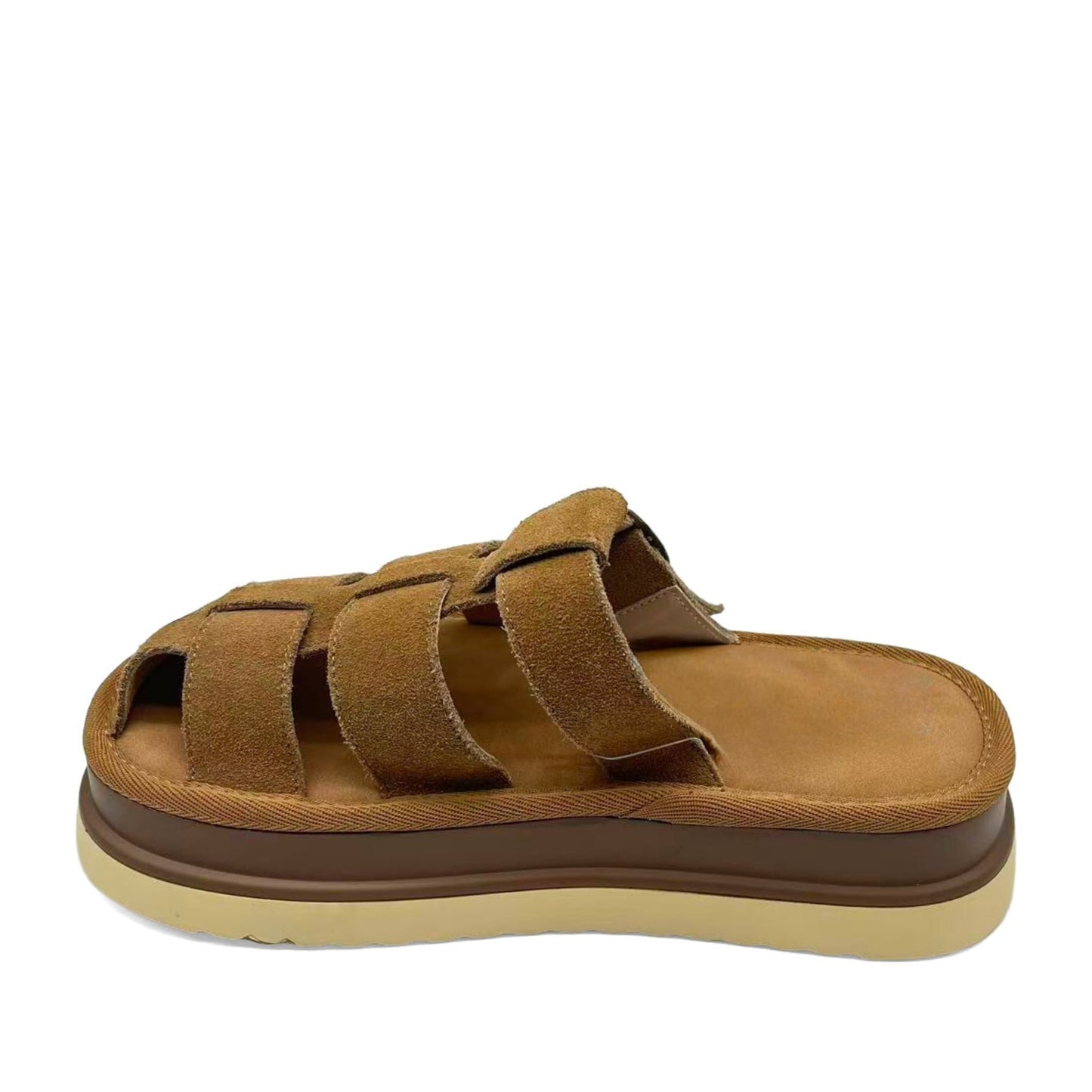 Women's Brown Wedge Slippers