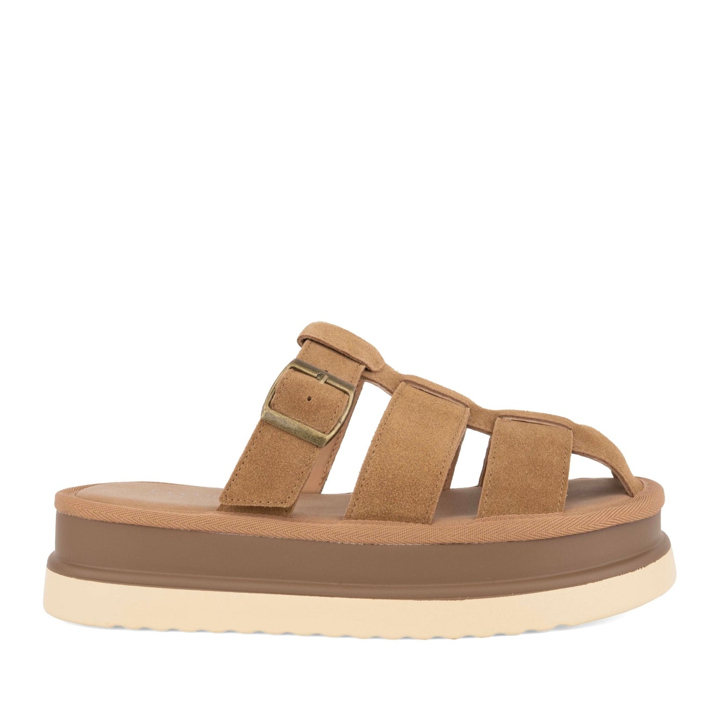 Women's Brown Wedge Slippers