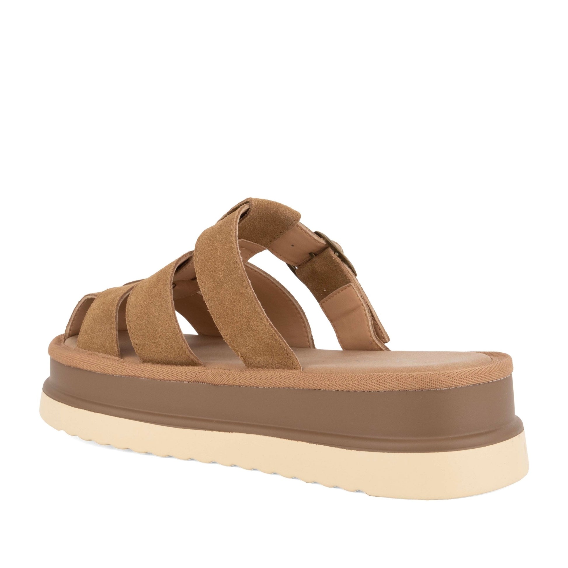 Women's Brown Wedge Slippers