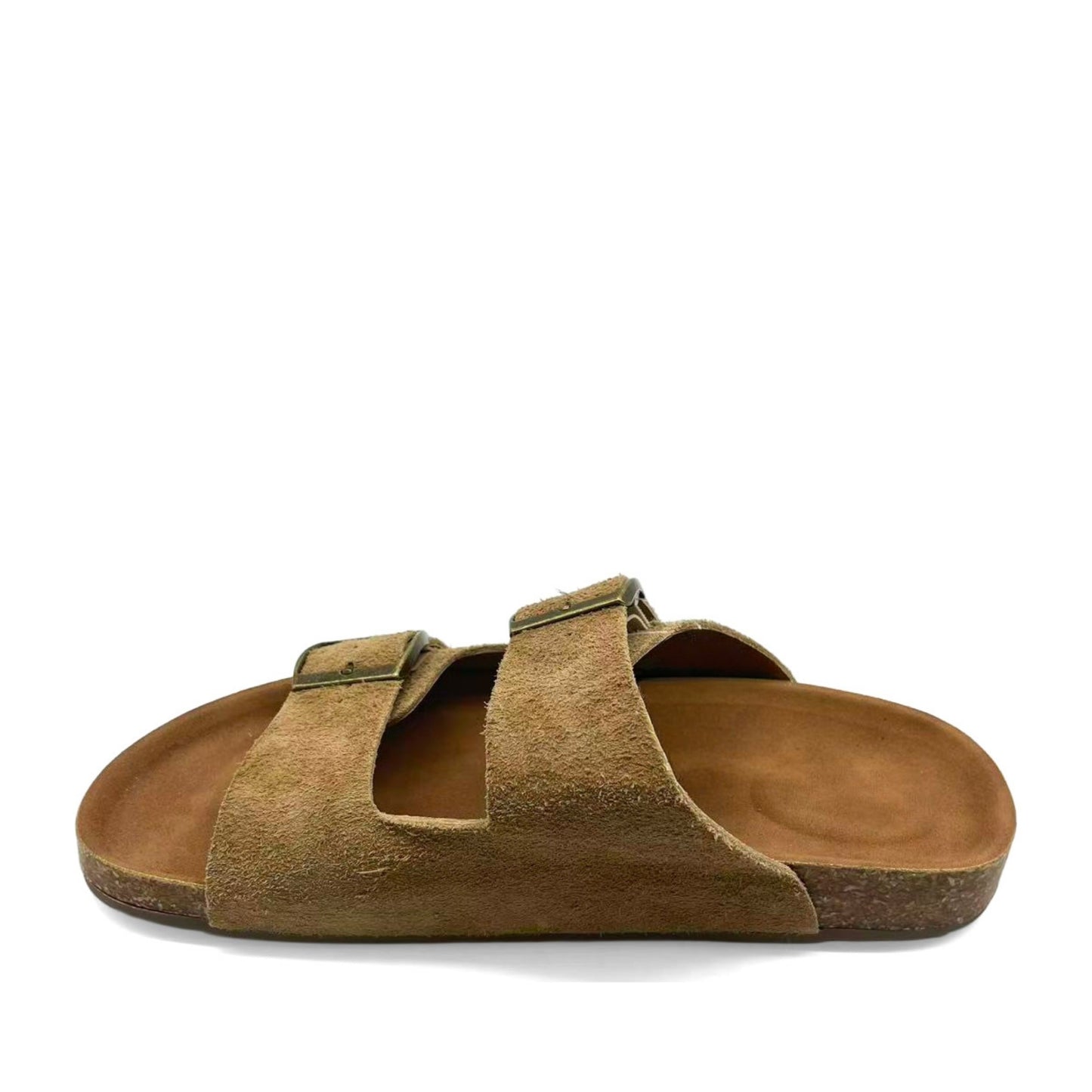 Women's Brown Wedge Open-Toe Slippers