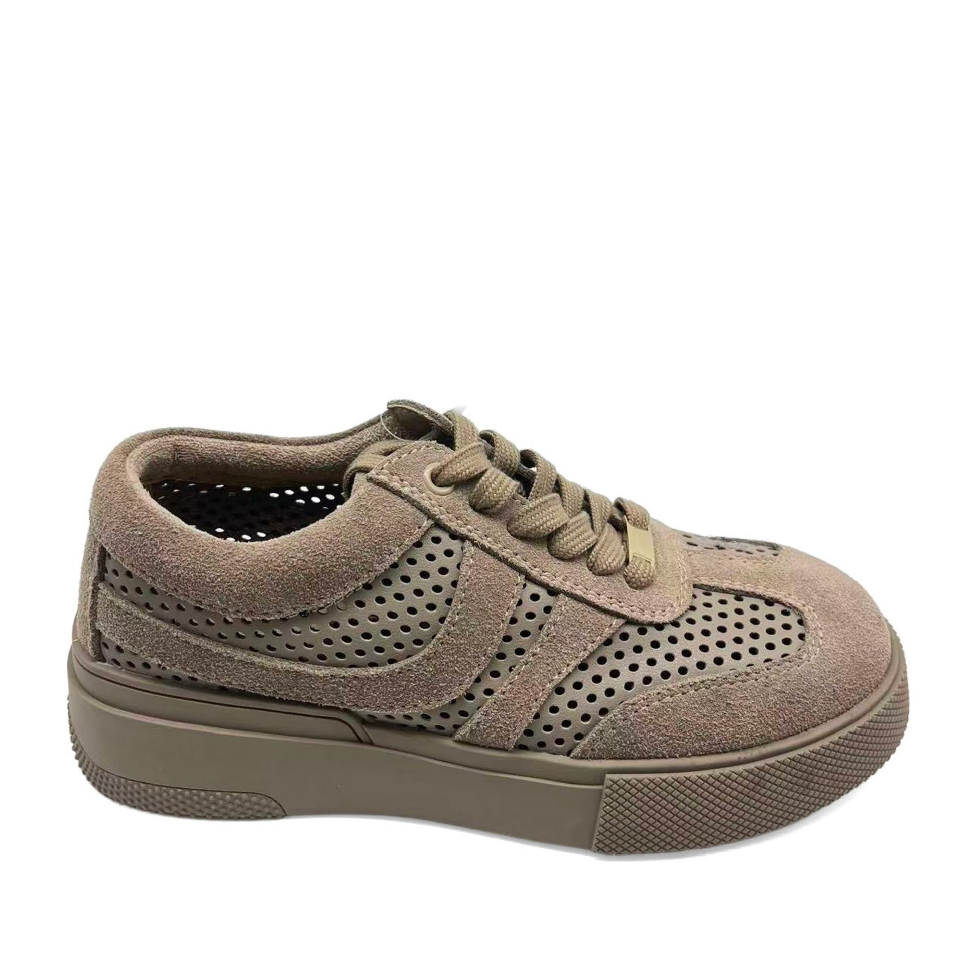 Women's Beige Wedge Fashion Sneakers