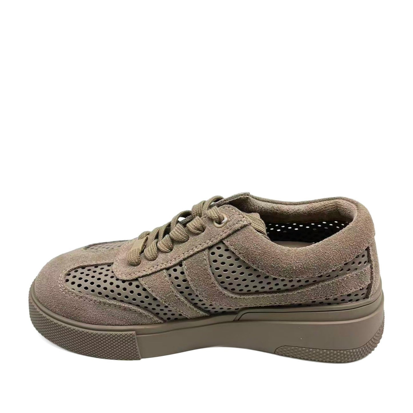 Women's Beige Wedge Fashion Sneakers