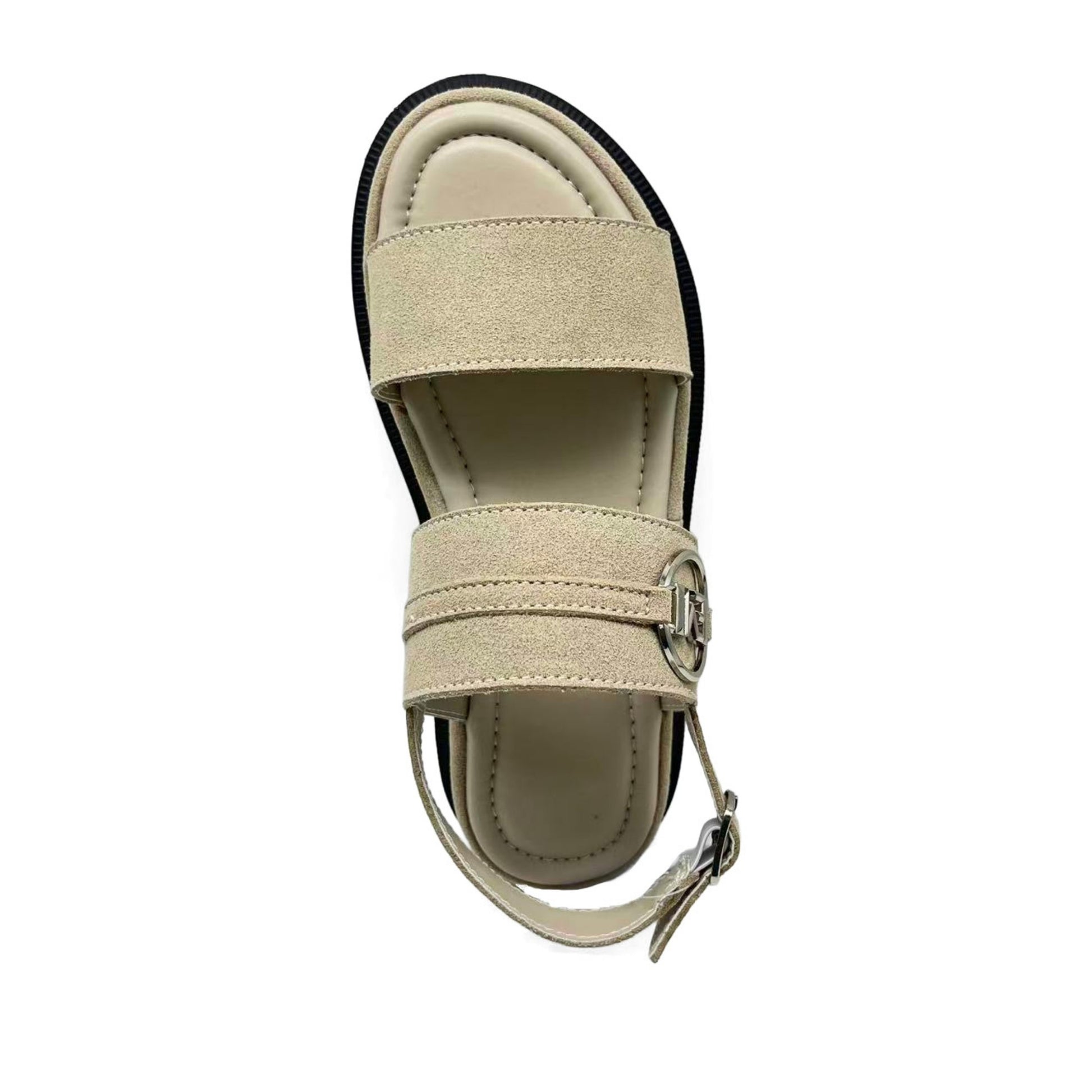 Women's Beige Wedge Open-Toe Sandals