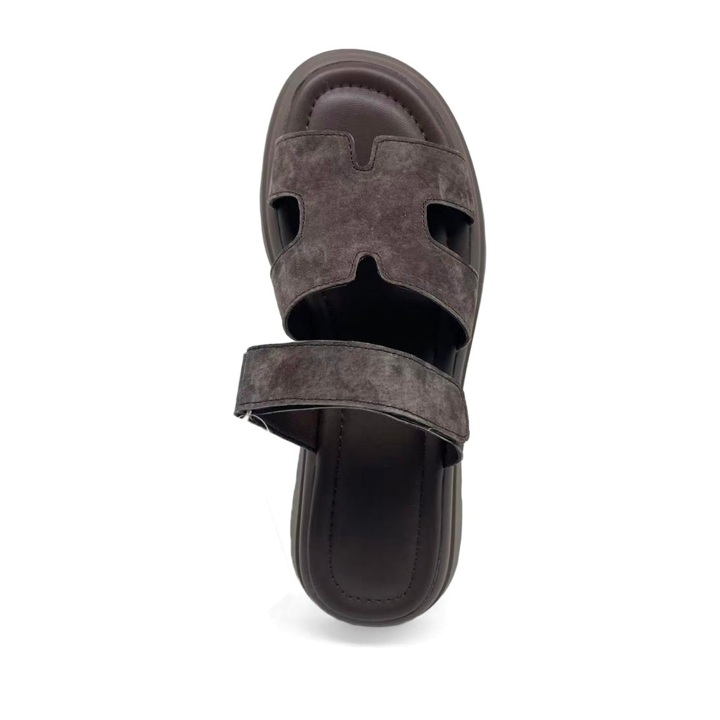 Women's Brown Open-Toe Slippers