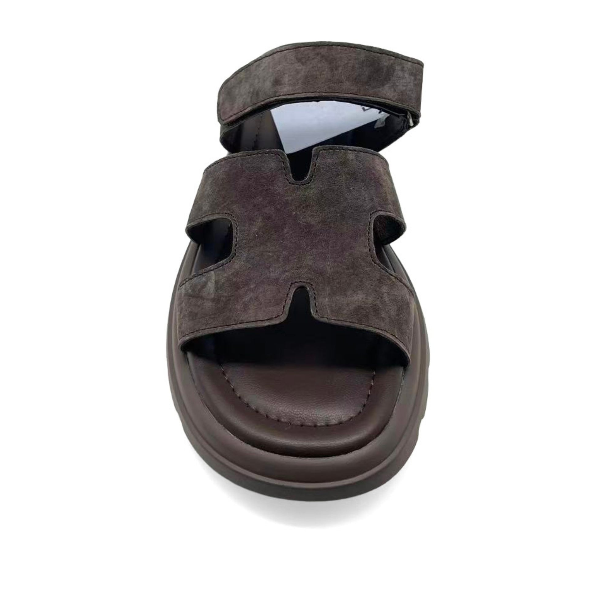Women's Brown Open-Toe Slippers