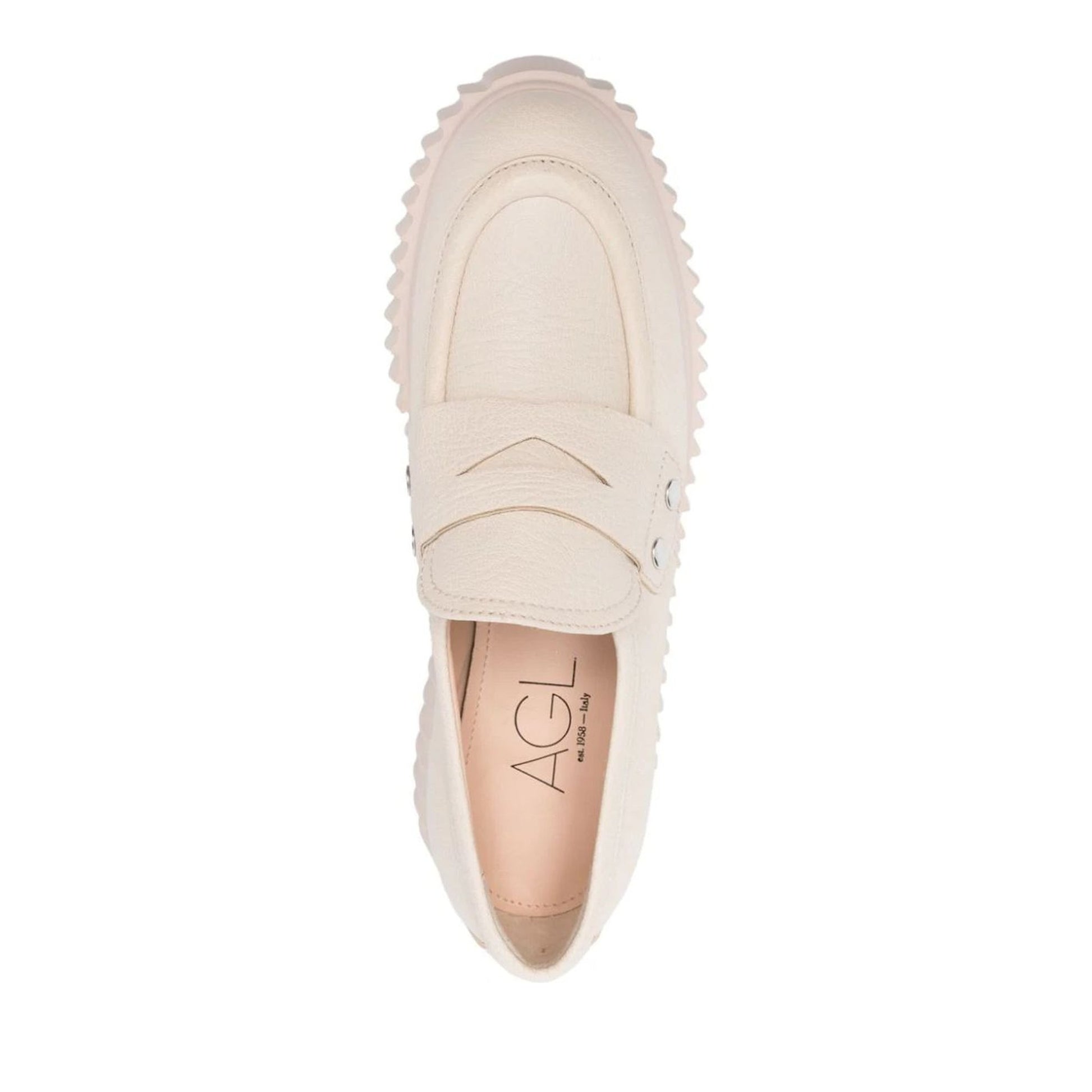 Dany Women's Beige Wedge Loafers