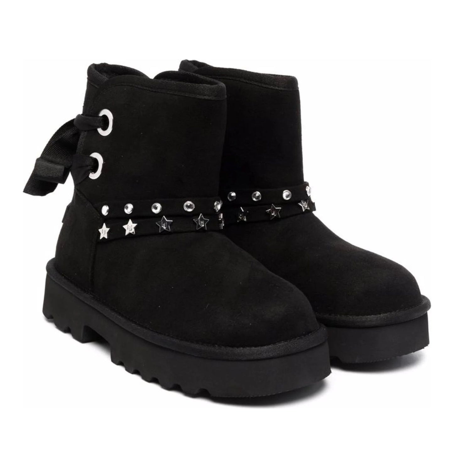 Nina 137 Girls' Black Ankle Boots