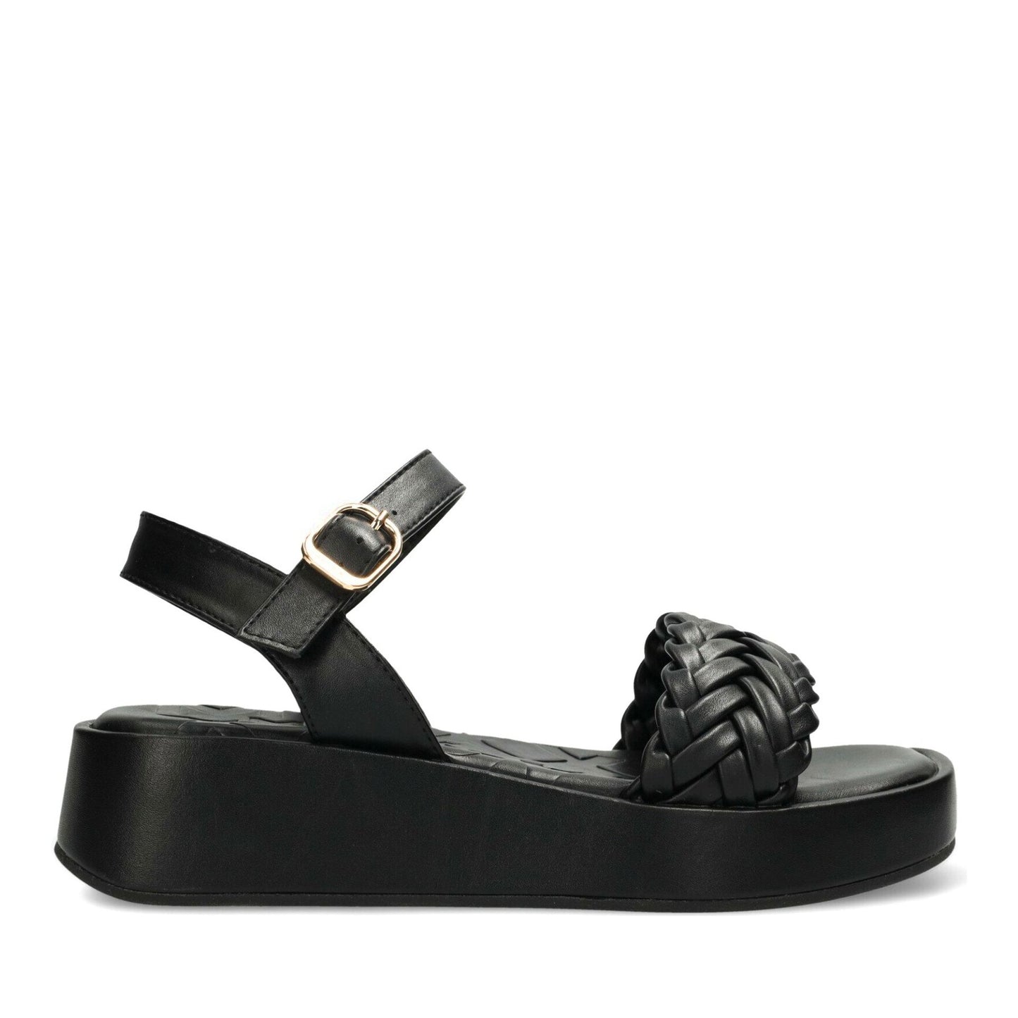 Lily Women's Black Wedge Open-Toe Sandals
