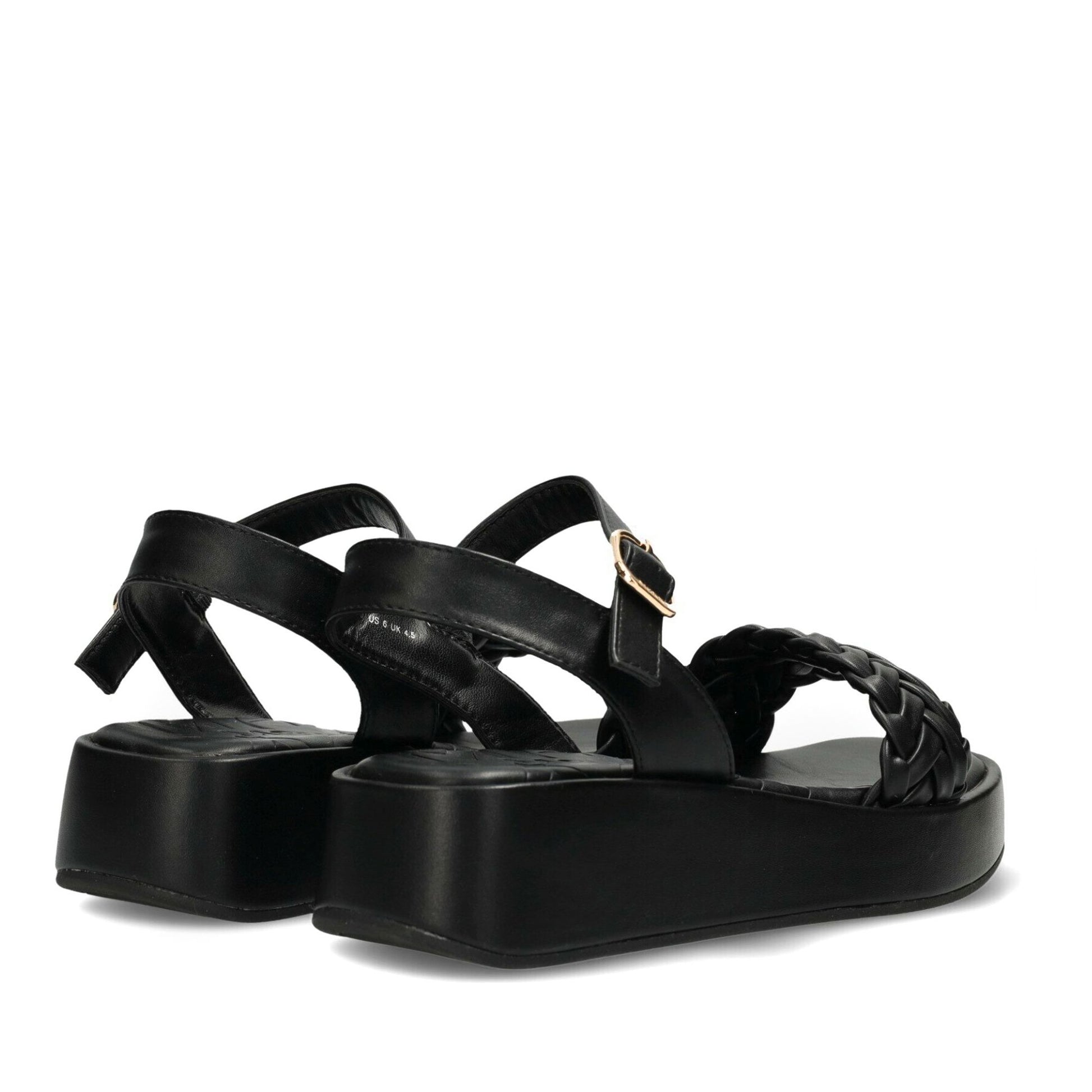 Lily Women's Black Wedge Open-Toe Sandals
