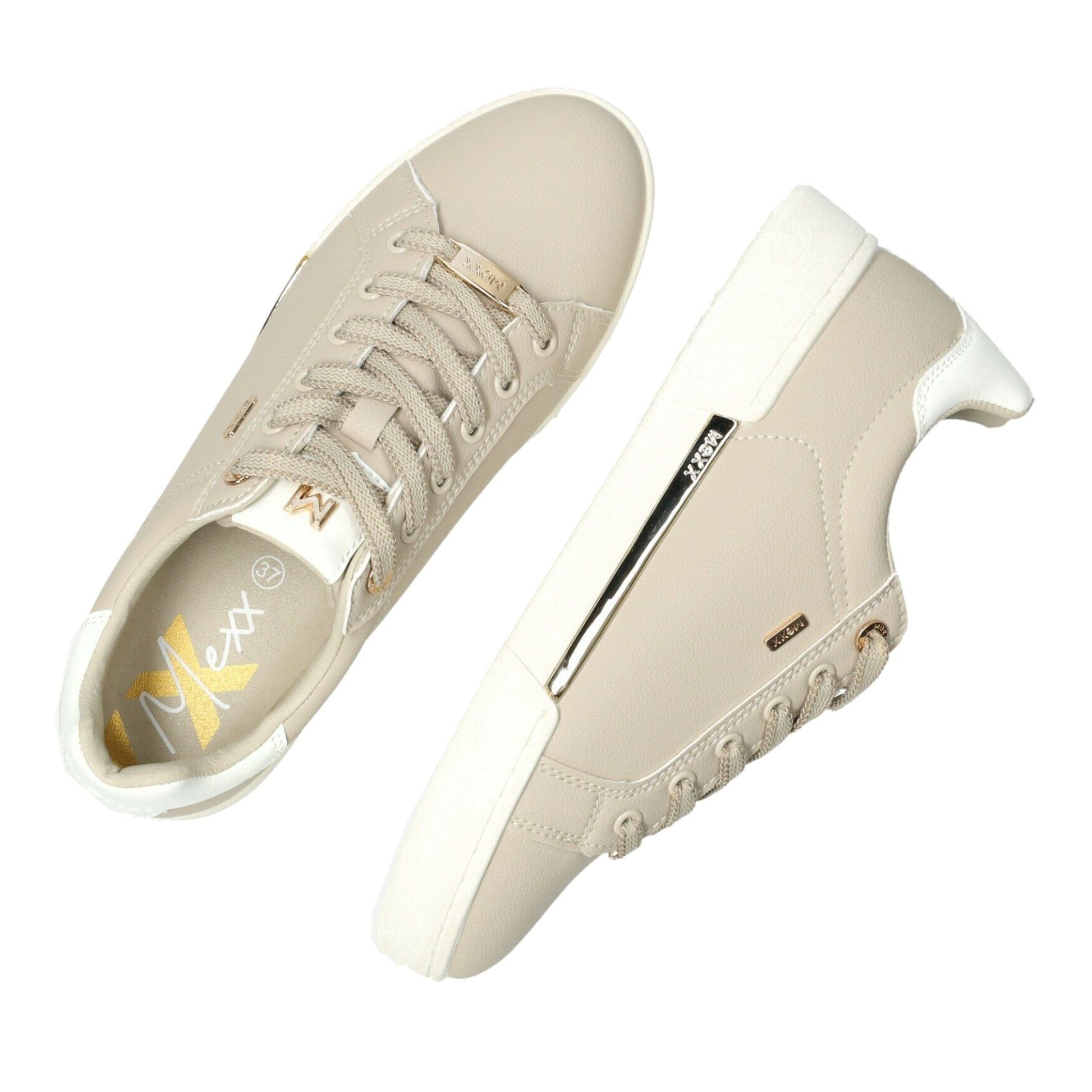 Helexx Sport Women's Beige Wedge Athletic Sneakers
