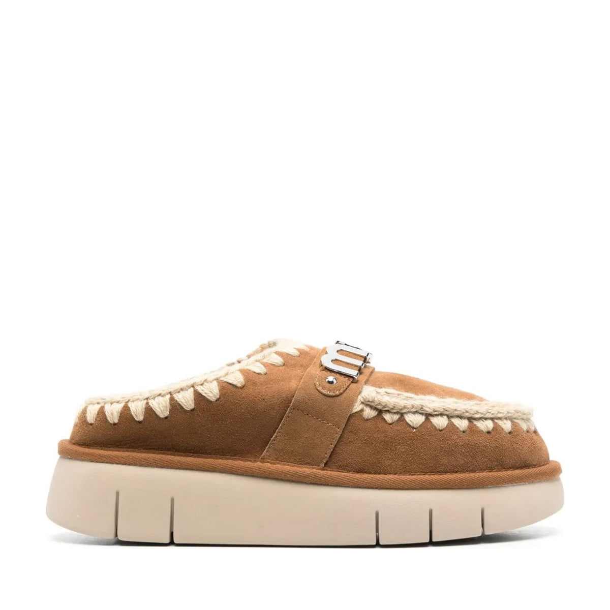 bounce clog metal logo mules