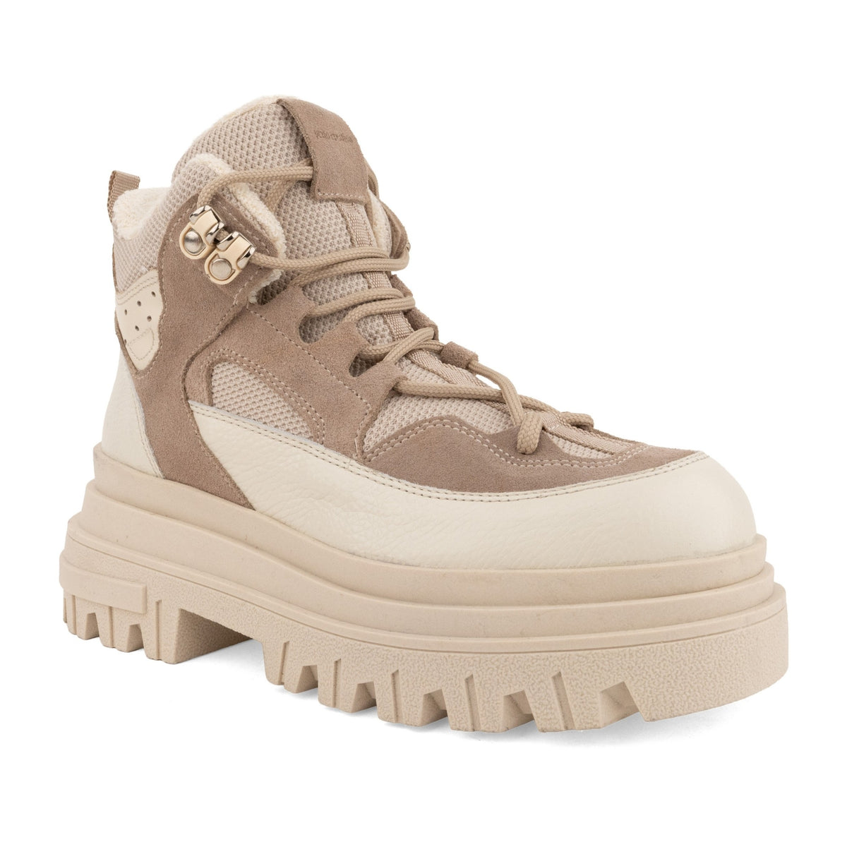 beige casual closed booties
