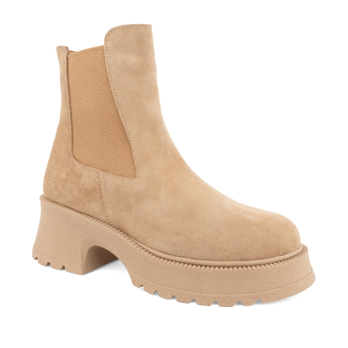 brown casual closed booties