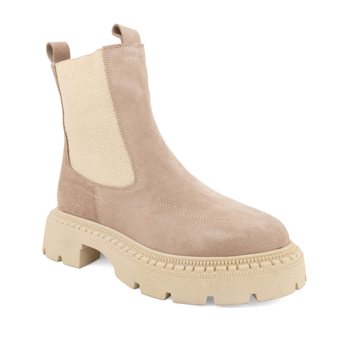 brown casual closed booties