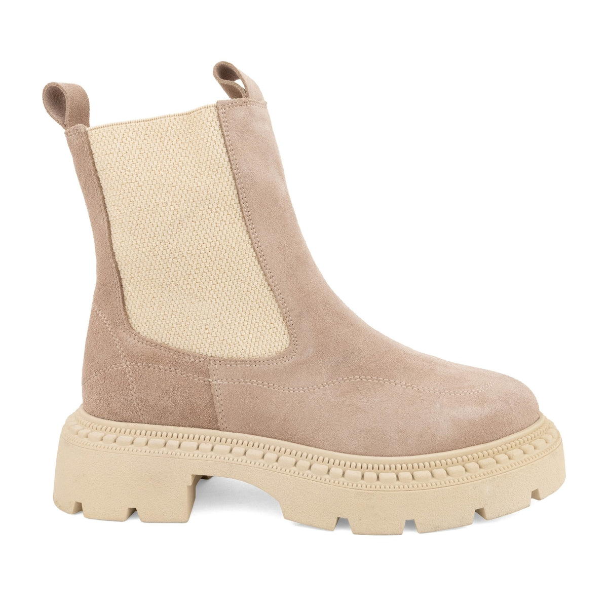 brown casual closed booties