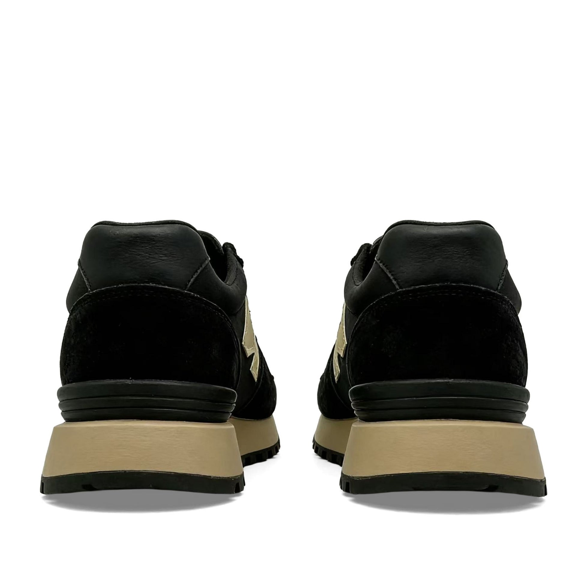 Women's Black Wedge Fashion Sneakers