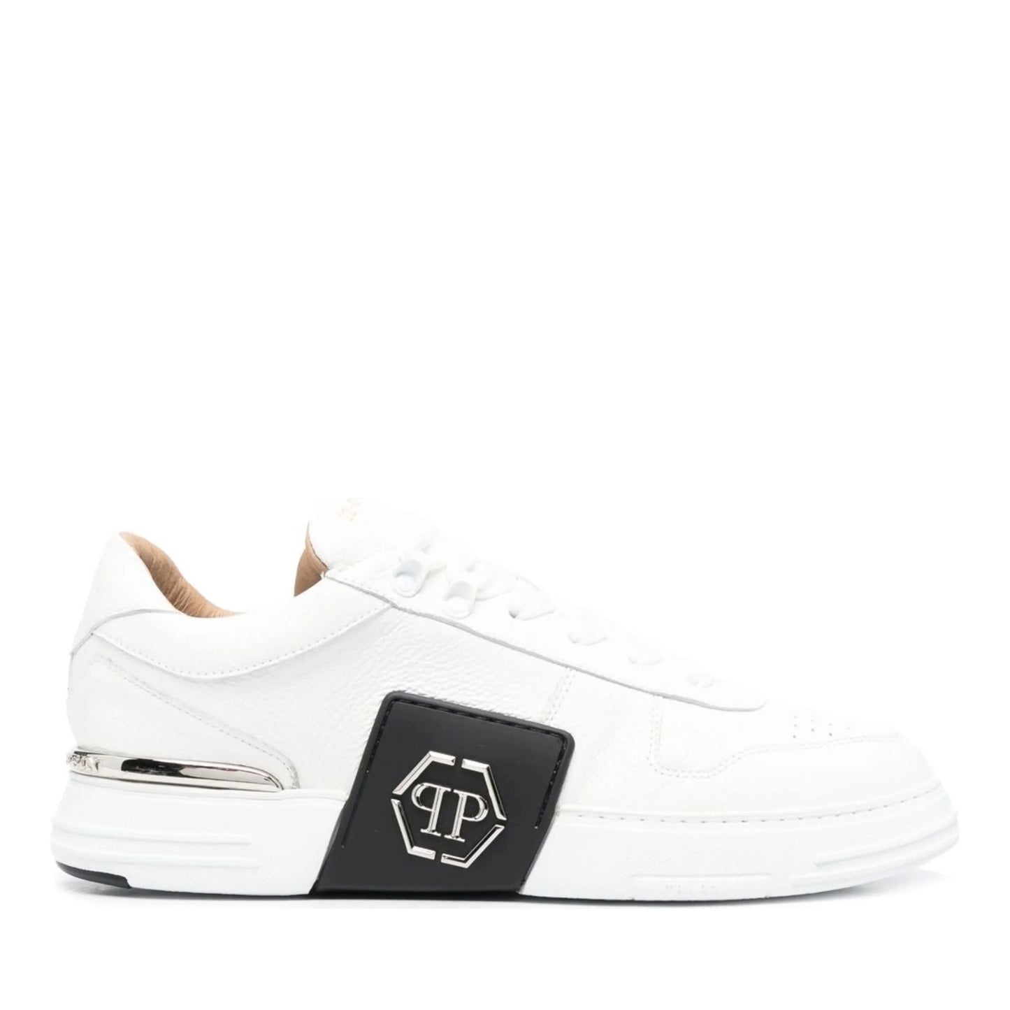 Men's White Lo-top Athletic Sneakers