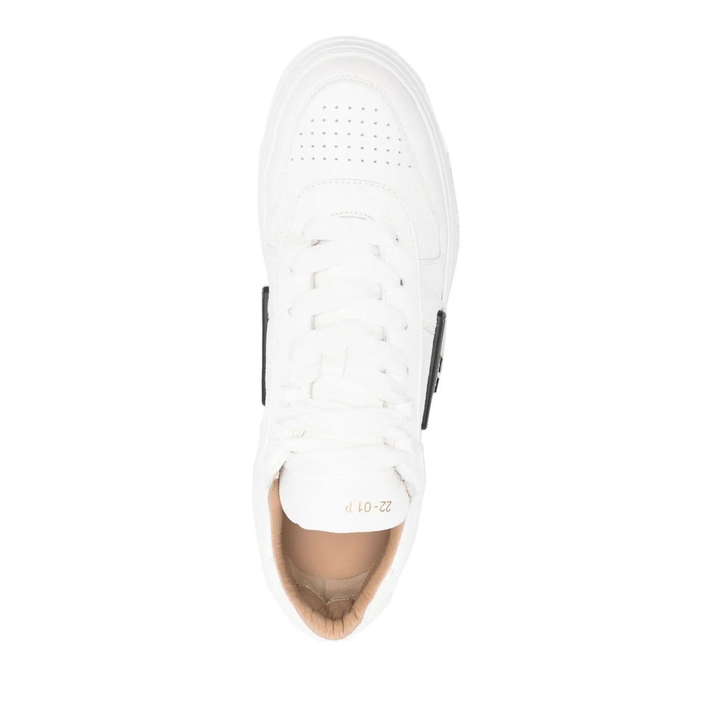 Men's White Lo-top Athletic Sneakers