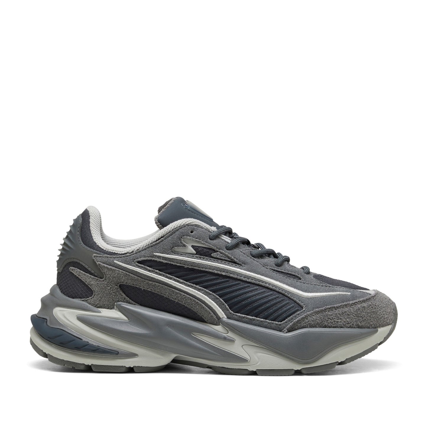 RS Surge Hairy Suede Men's Gray Fashion Sneakers