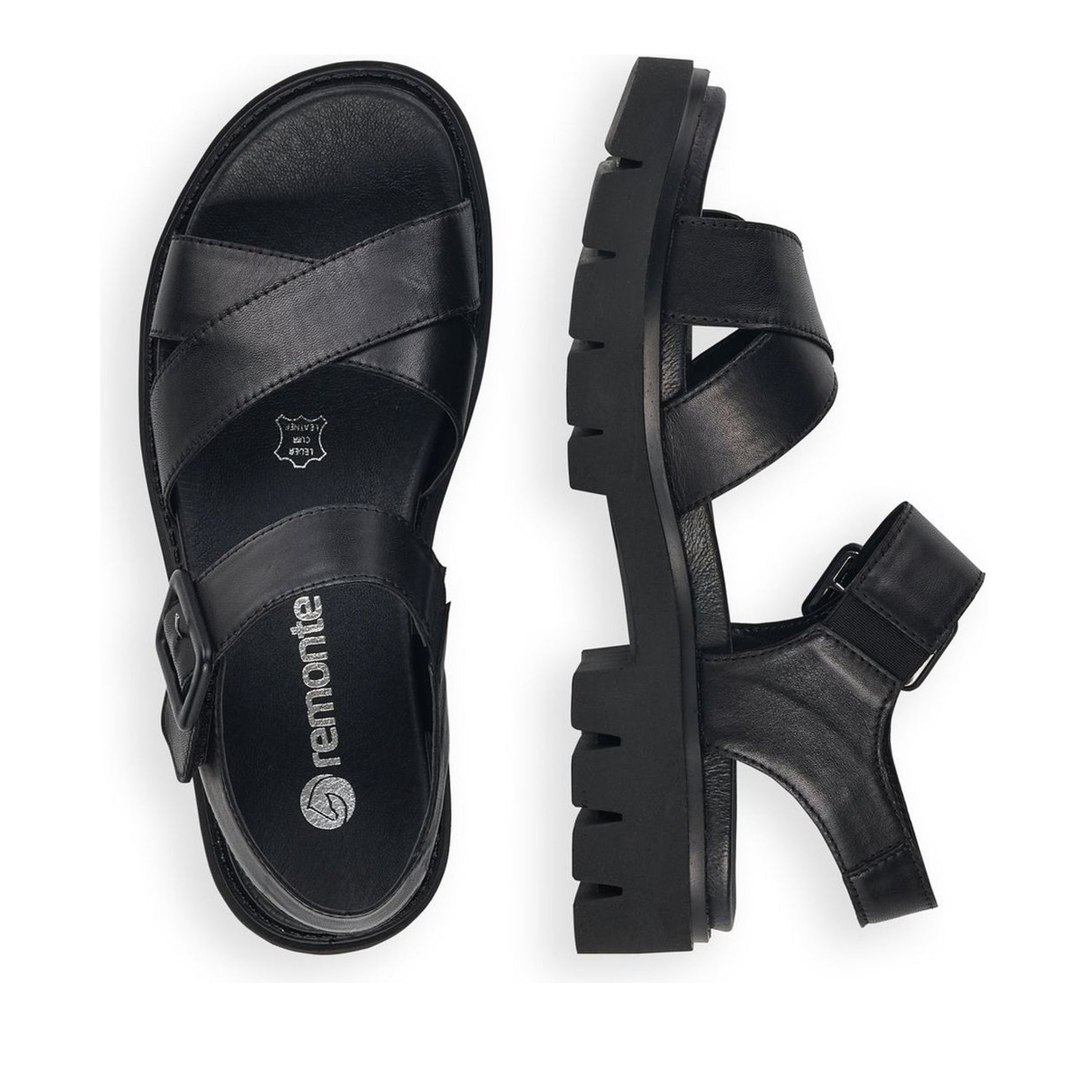 Women's Black Open-Toe Sandals