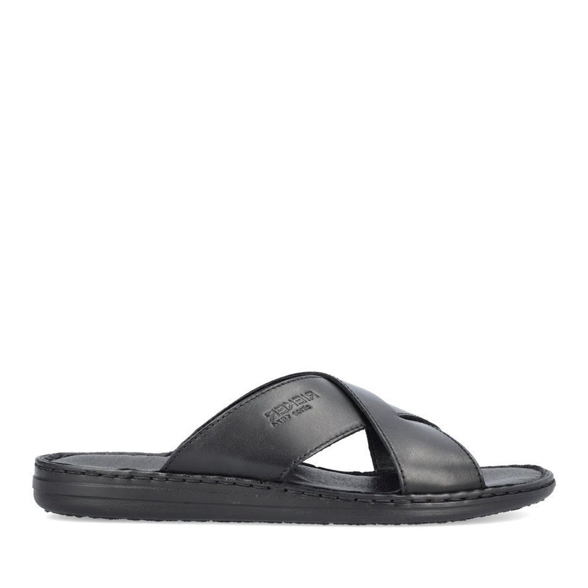Men's Black Open-Toe Slippers