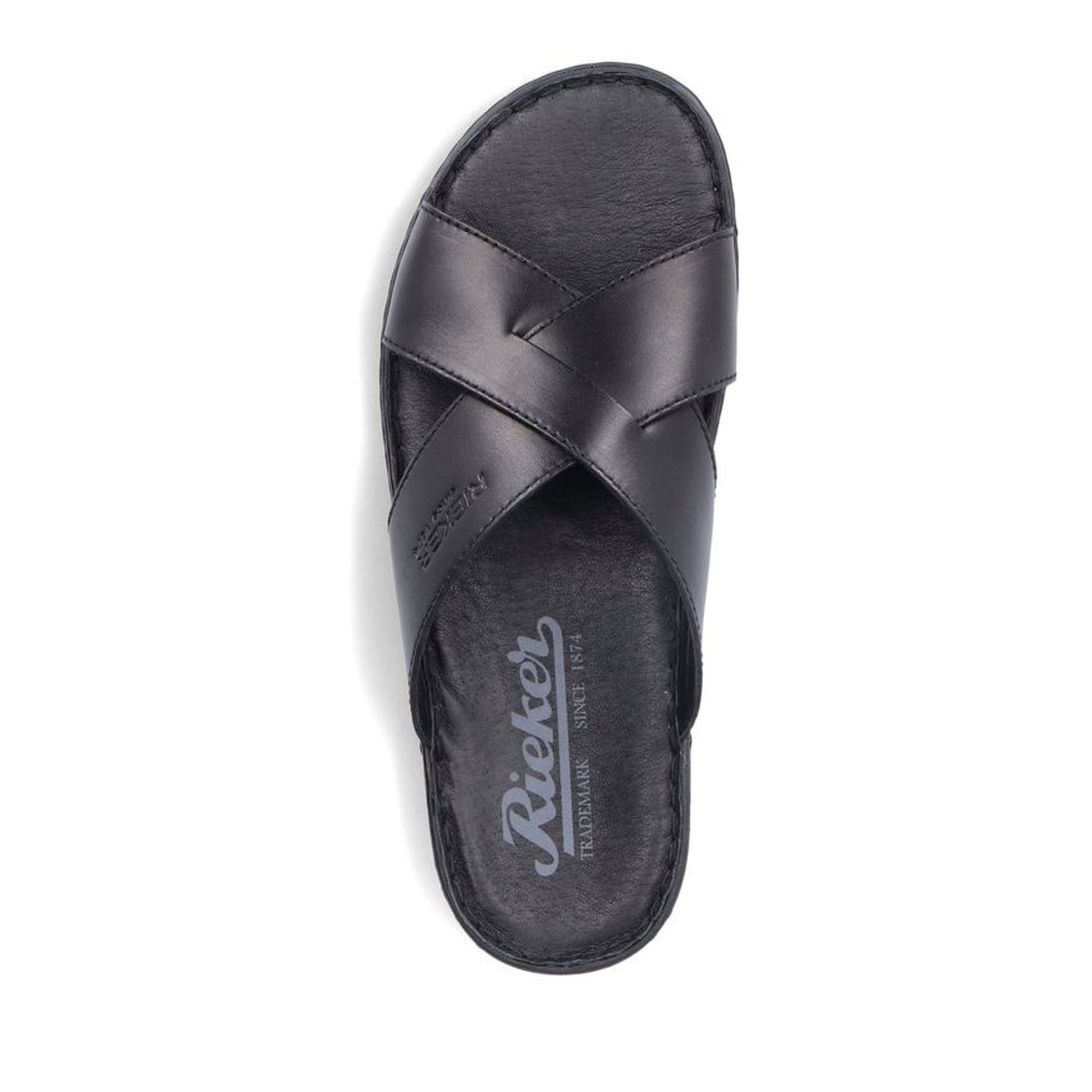 Men's Black Open-Toe Slippers