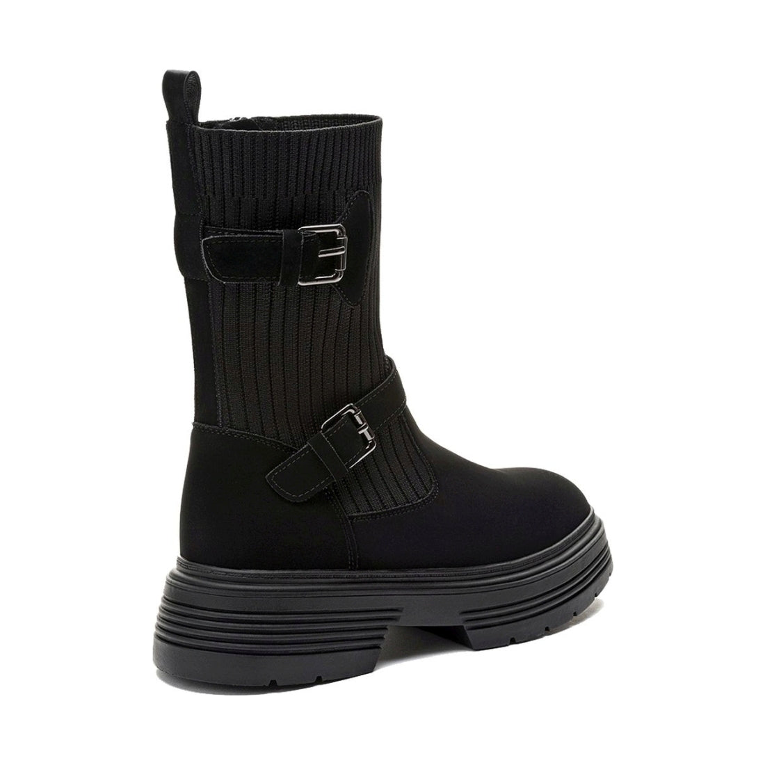 black casual closed boots