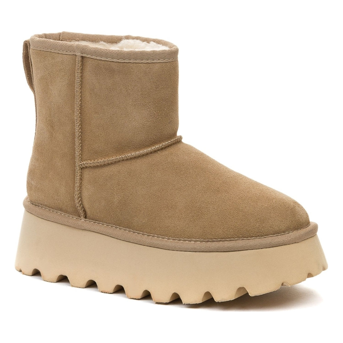 beige casual closed booties