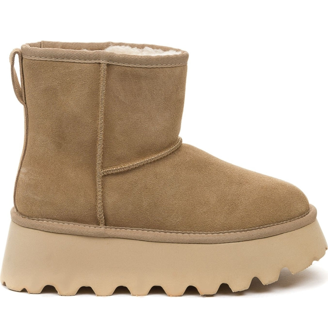 beige casual closed booties